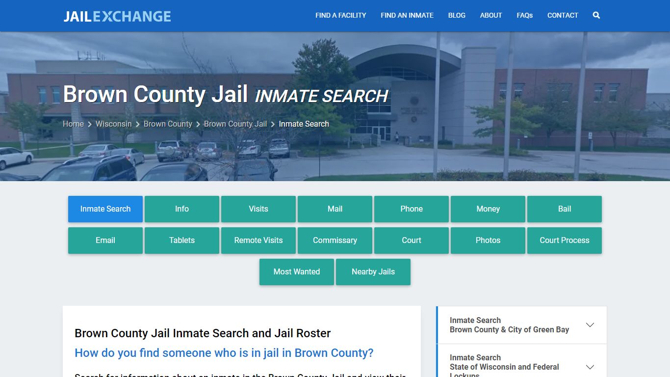 Inmate Search: Roster & Mugshots - Brown County Jail, WI